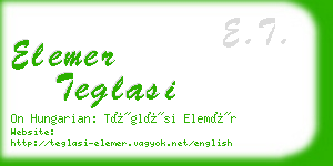 elemer teglasi business card